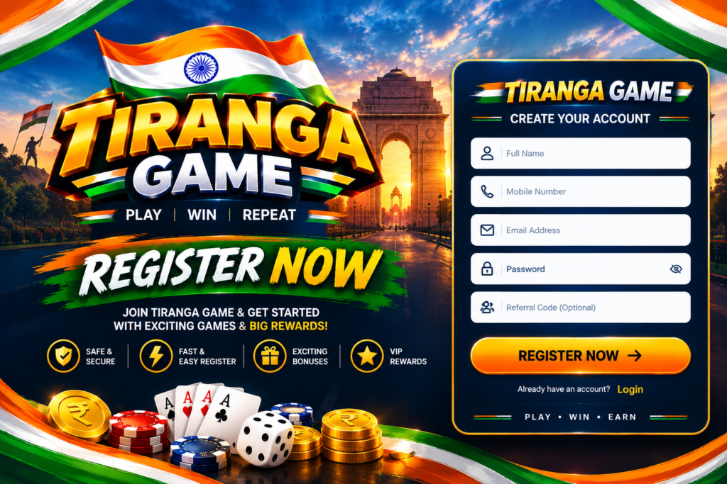 tiranga game register page